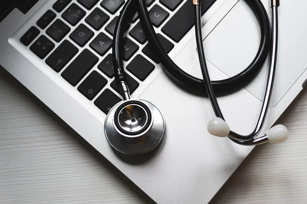 Stethescope and a laptop